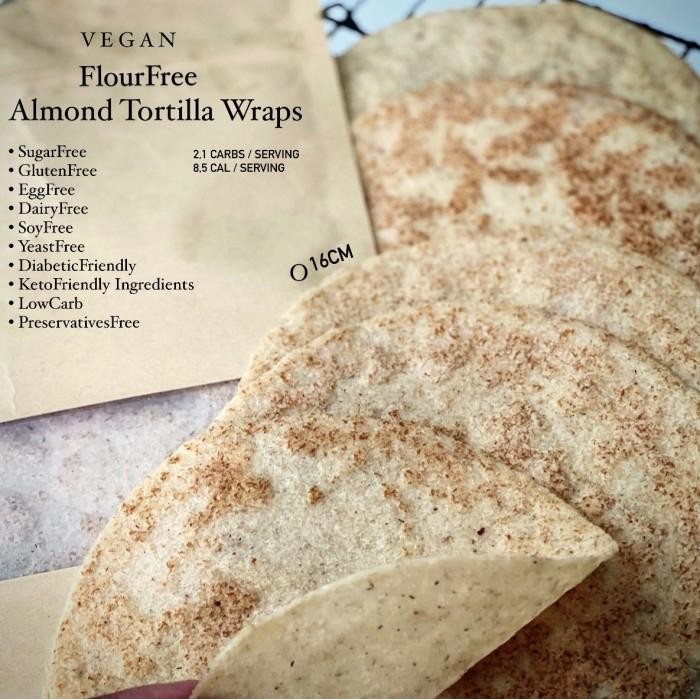 

[TERLARIS] Vegan FlourLess LowCarb Almond Tortilla Wraps[TERLARIS ]