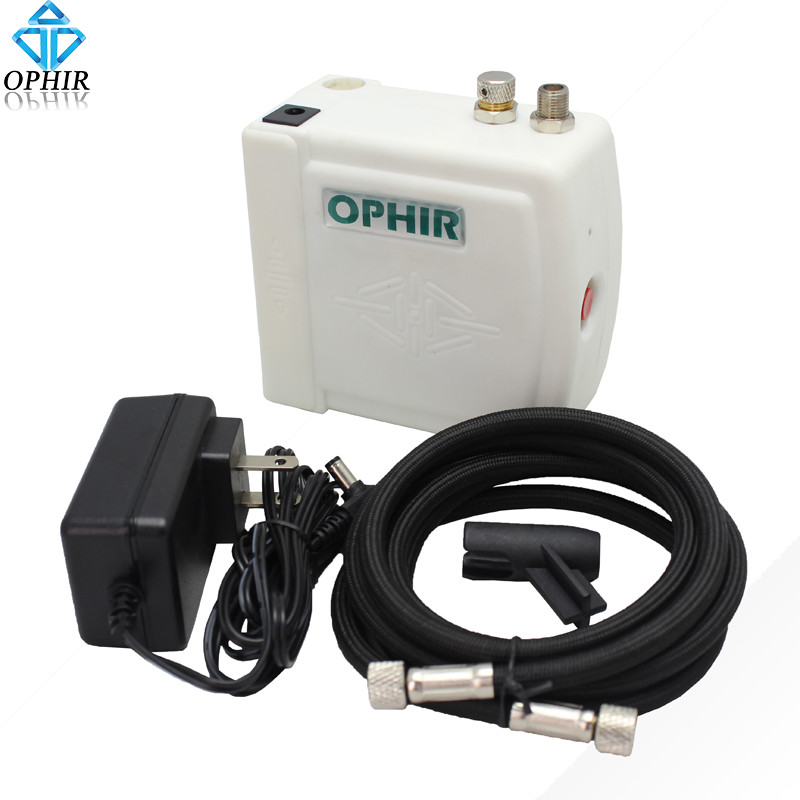 OPHIR 12V DC Battery Mini Air Compressor for Airbrush Kit Airbrushing Hobby Cosmetics Temporary Tatt