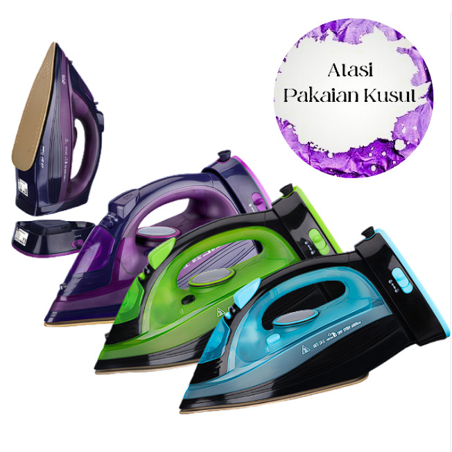 Setrika Uap Cordless – Cepat Panas, Keramik Steam Iron Tanpa Kabel Portable