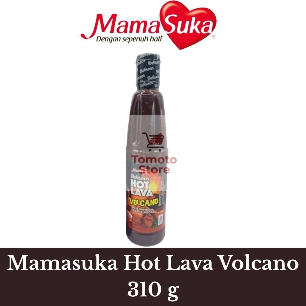 

✨ TOMOTOSTORE ✨ MAMASUKA Delisaos Hot Lava Volcano / Saus Sambal Ekstra / Extra Pedas 310 gr