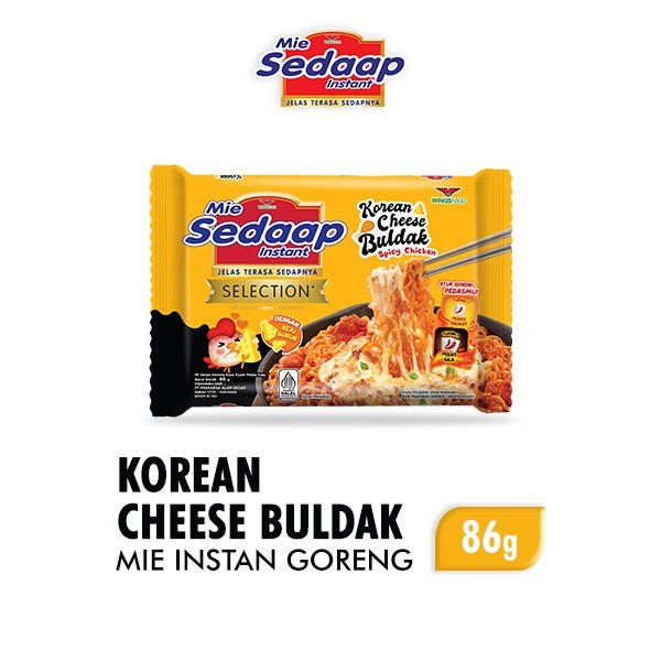 

Sedaap Mie Instan Goreng Korean Cheese Buldak Bag 86 gr