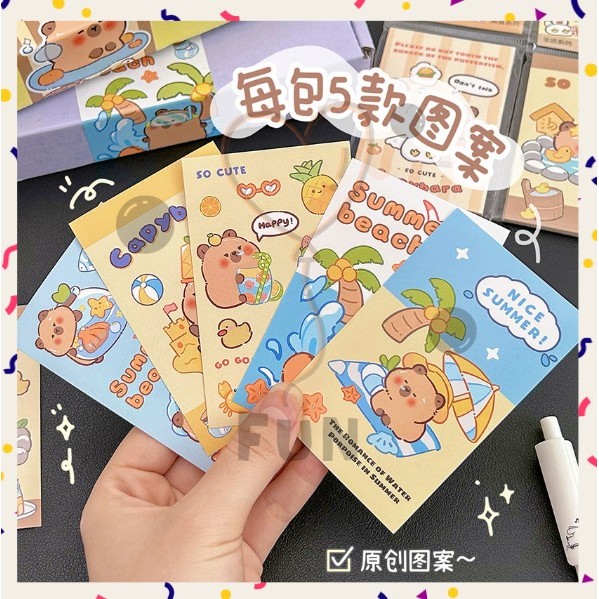 

FUNFINDS Small Sticker Aesthetic Kapibara sticker pengiriman packing stiker online shop A-SK021