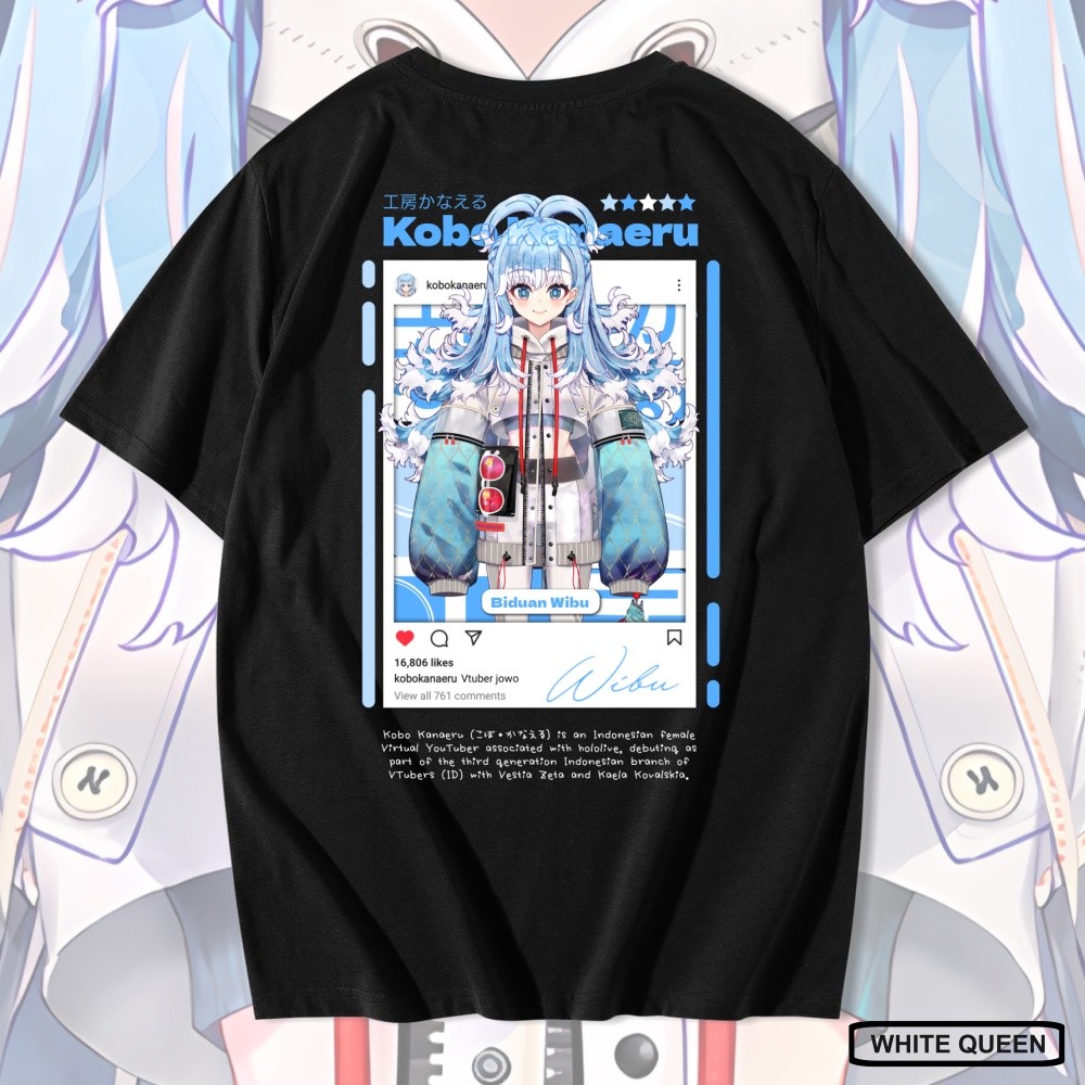 WHITE QUEEN - KAOS KOBO KANAERU VTUBER HOLOLIVE ID -   DESIGN VTUBER KOBO KANAERU HOLOLIVE ID