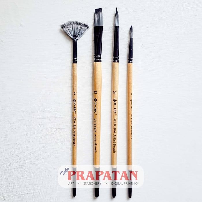 

Kuas Lukis Set V-TEC Premium Artist | Paint Brush Set - VT616/4