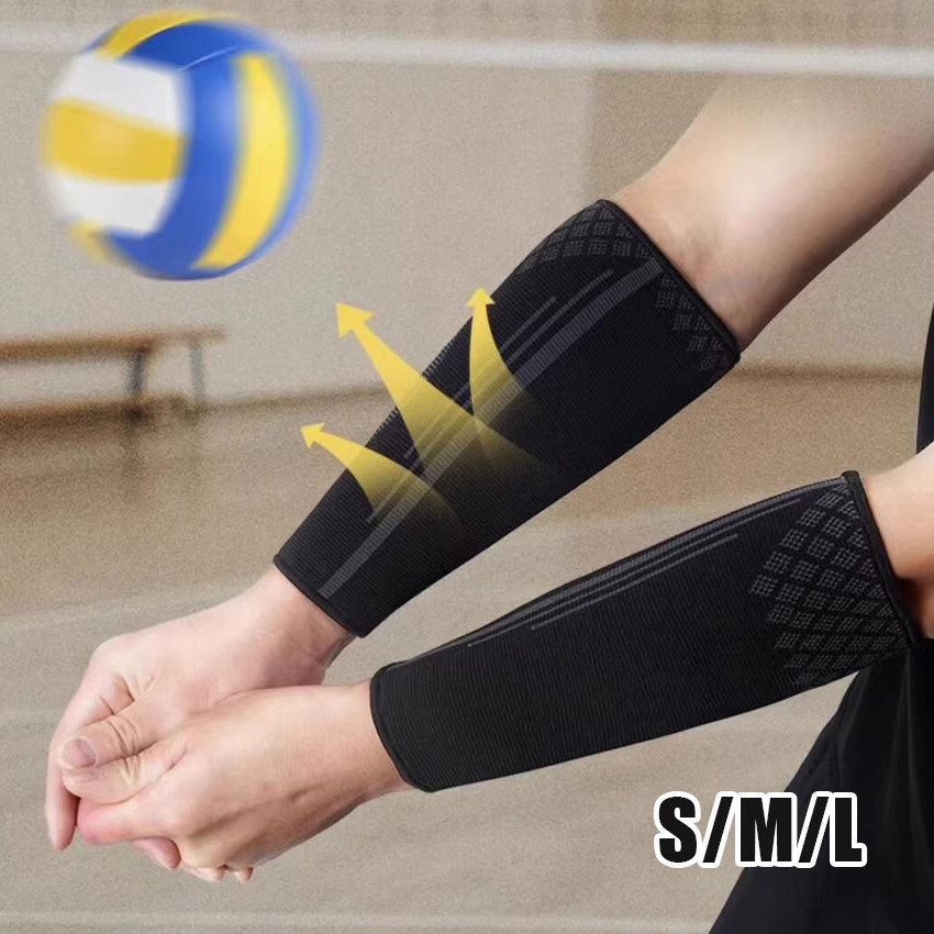2Pcs Elbow Sleeve Brace Elastis Volly Protector Pelindung Siku Tangan Deker Pelindung Siku Lengan
