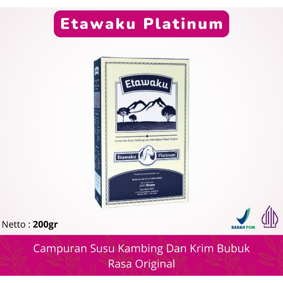 

ETAWAKU PLATINUM Susu Kambing Etawa Bubuk Dan Krimer Nabati Kualitas Premium Halal Original BPOM