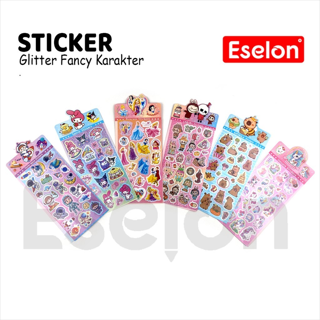 

❤️️1lembar Stiker Hologram Fancy/ 1buah Stiker Karakter holo❤️️