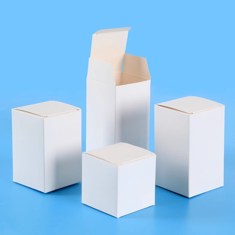 

50pcs/lot 3x3 5x5 6x6 8x8 9x9 10x10cm Hight 4 ~ 13cm Card Paper Box Square Lipstick Perfume Essential Oil Bottle Storage Boxes