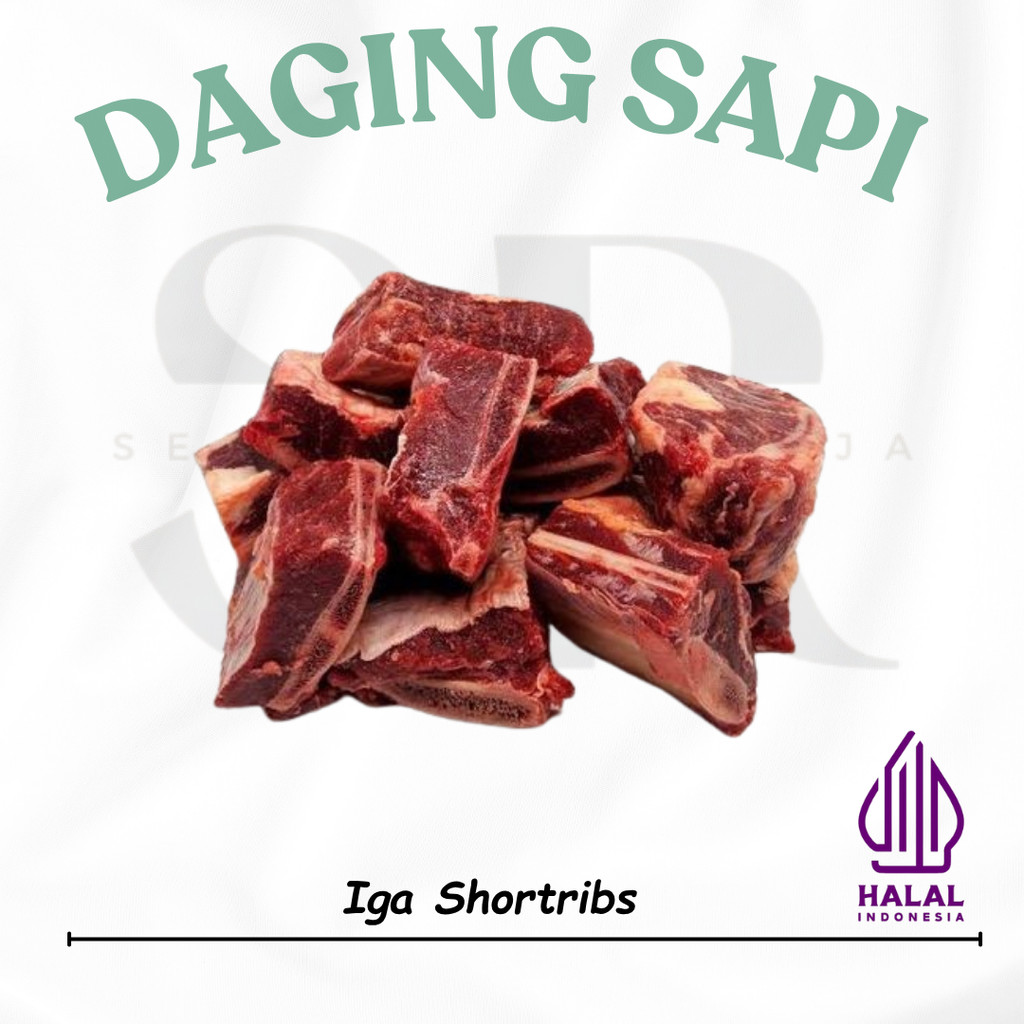 

Iga Sapi Beef Shortribs AUS 500 gr 1 Kg Frozen Tangerang