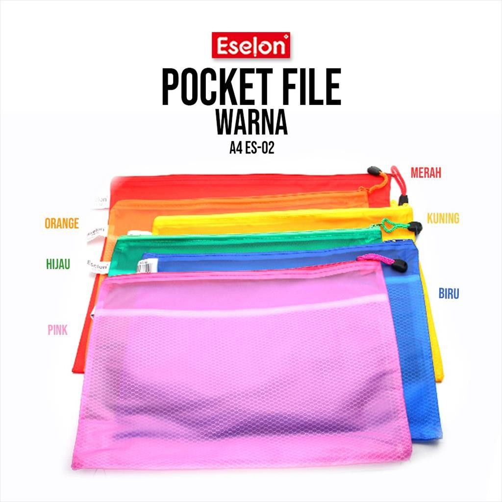

❤️️Pocket File A4 WARNA ES02 ESELON/Pocket File / Tempat Alat Tulis❤️️