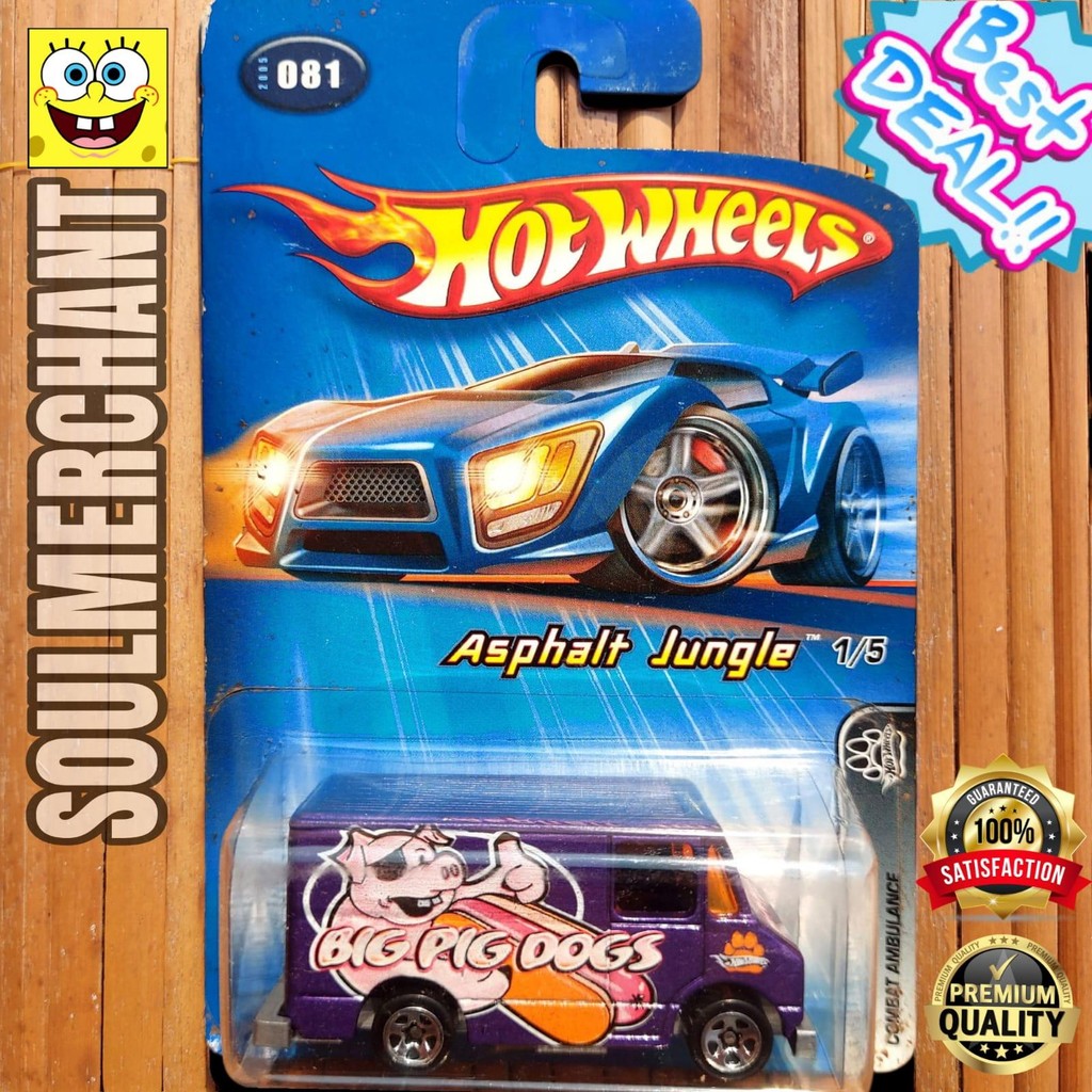 Hot Wheels Combat Ambulance Ungu Diecast Van Original Mattel