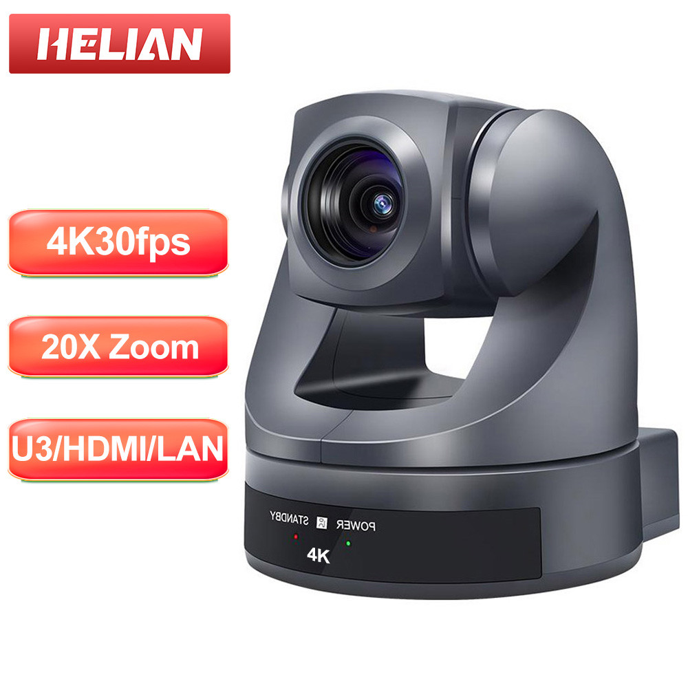 4K/30fps PTZ HDMI USB LAN Camera 20x Optical Zoom Ai-Auto Tracking Conference Camera Ptz Video for  