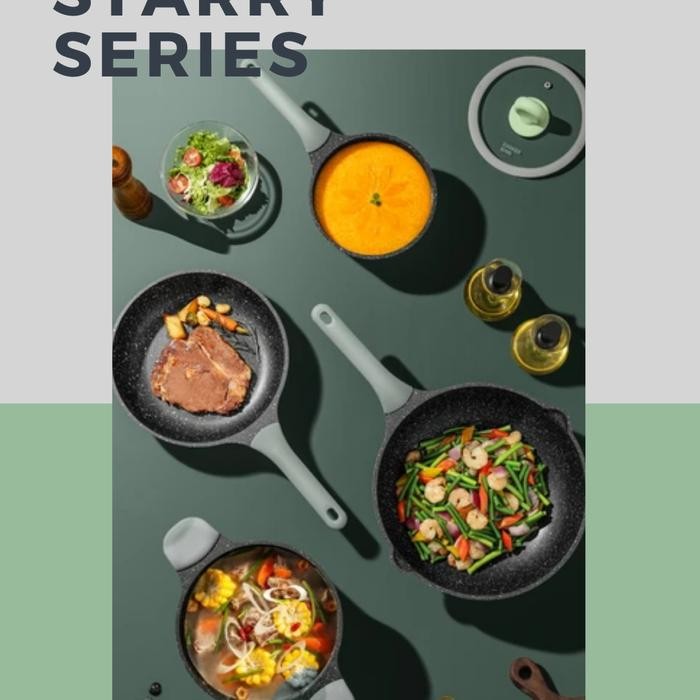 cooker king set 4 PC green - Abu-abu