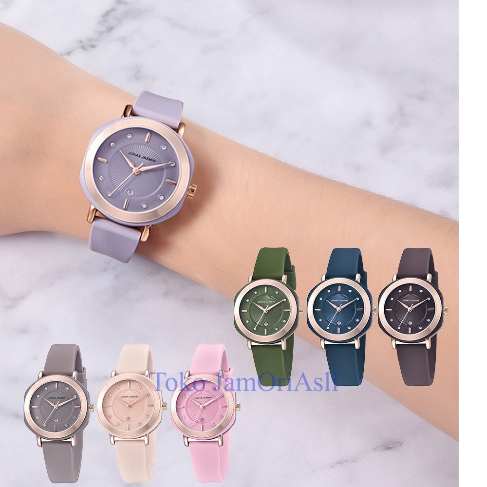 Promo Original Jonas Jasmin - Jam Tangan Wanita JJ-2212L JJ.2212 Rubber Fashion Garansi Resmi 1 Tahu