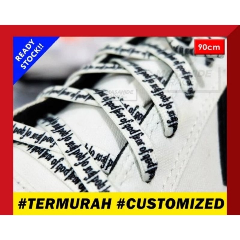 FOG Fear Of God Shoelaces Tali Sepatu Sneakers
