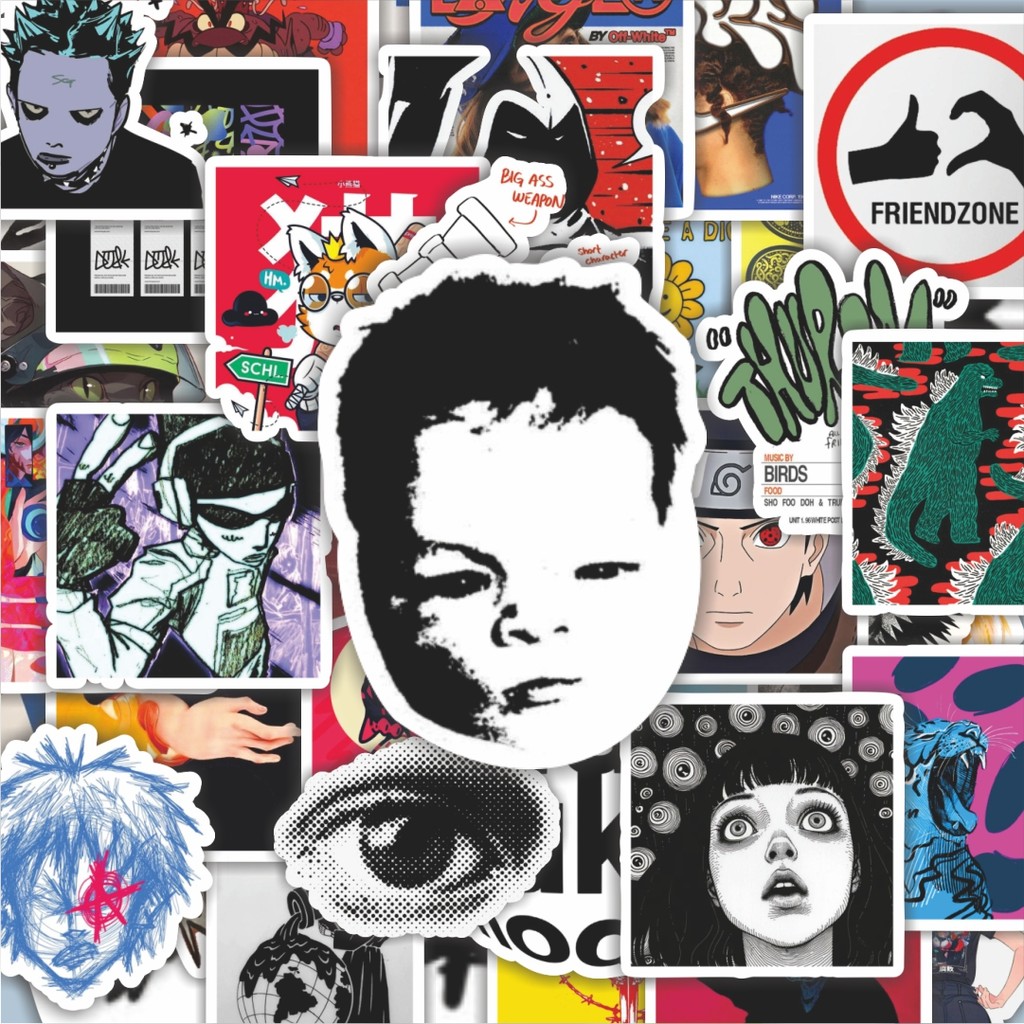 

100PCS Lucu Stiker Random V8 Stiker Aesthetic Stiker Anti Air Stikers Berperekat Waterproof sticker decal buat Motor Helm Buku Journal Koper Casing HP Laptop Botol Minum Hadiah anak