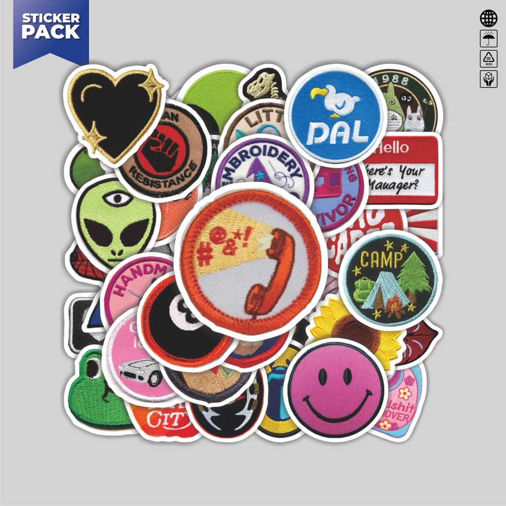 

[100PCS]Stiker Pack Stiker Patch V6 Aesthetic Vinyl Anti Air Dekorasi Sticker Laptop Buku Journal Koper Helm Casing HP Gitar Helm Skateboard