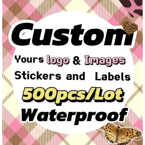 

500PCS Customized stickers Logo Wedding Birthday Gift Box Stickers Design Your Own Stickers Personalize Stickers
