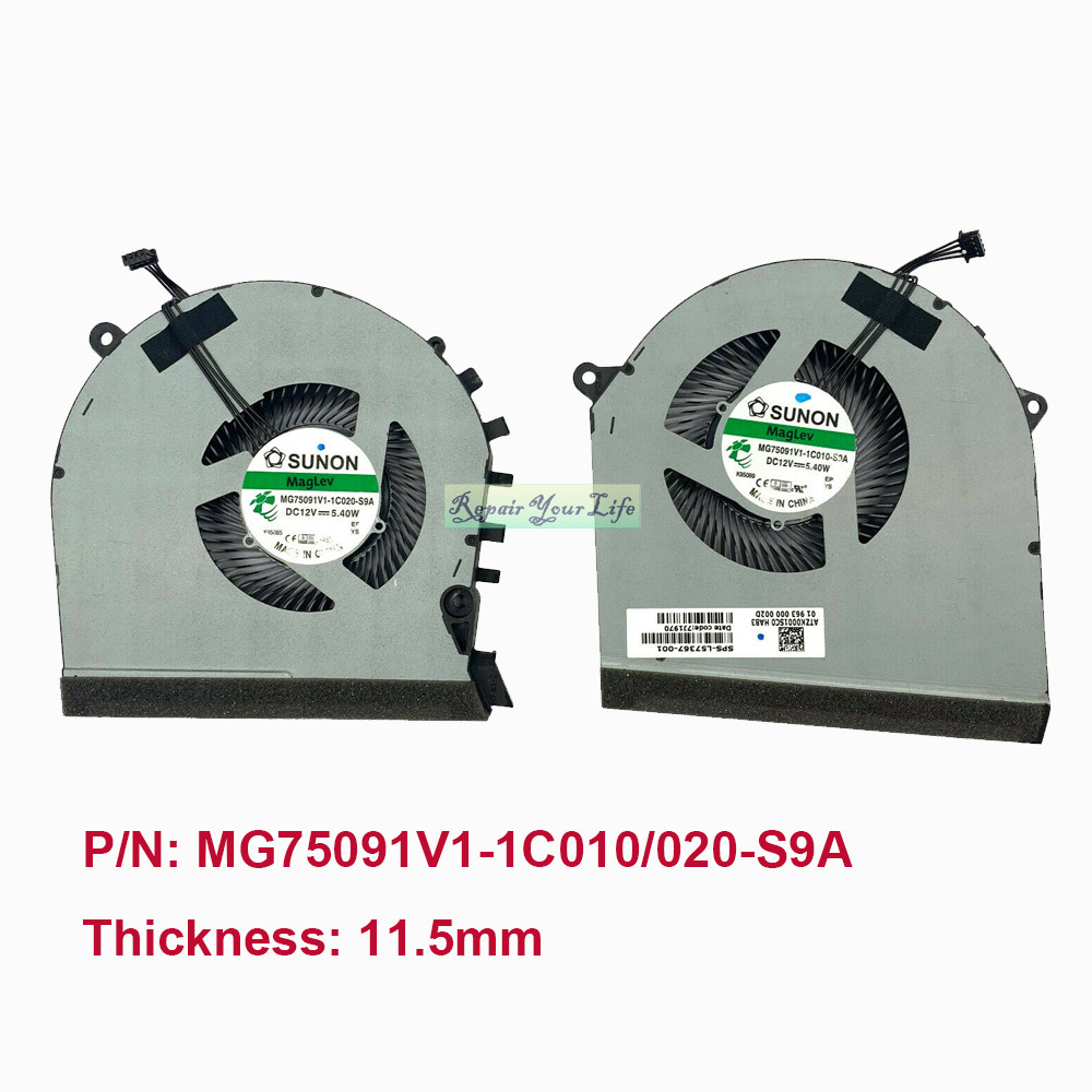 TPN-C144 Computer CPU GPU Cooling Fans For HP OMEN 17-CB 17-CB0066TX RTX2080 PC Cooler Fan L62866 L6