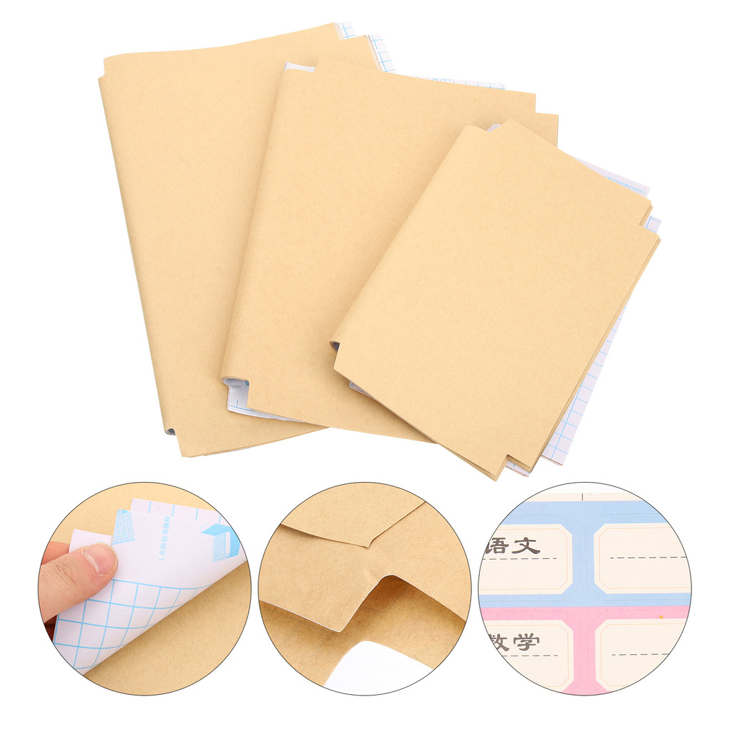 

30 Sheets Book Cover Paper Craft Brown Wrapping for Textbooks Hardcover Protector guarding Documents Magazines Planner Pages