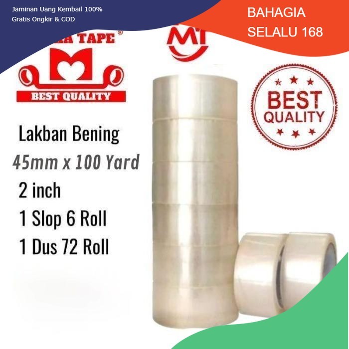 

Lakban Mula Tape Ukuran 45mm X 100 Yard FULL Kemasan 1 Selop