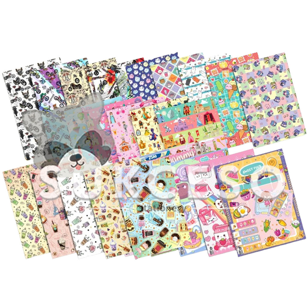 

SQUEEZY Kertas Kado CARTOON Series Motif Karakter Lucu Random