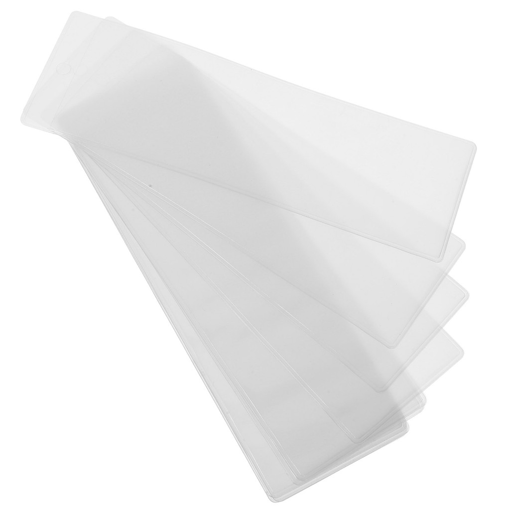 

10 Pcs Creative Bookmark Sleeve ganizer Accessory Blank Display Packaging Supplies Protector PVC Lightweight Office Bookmarks