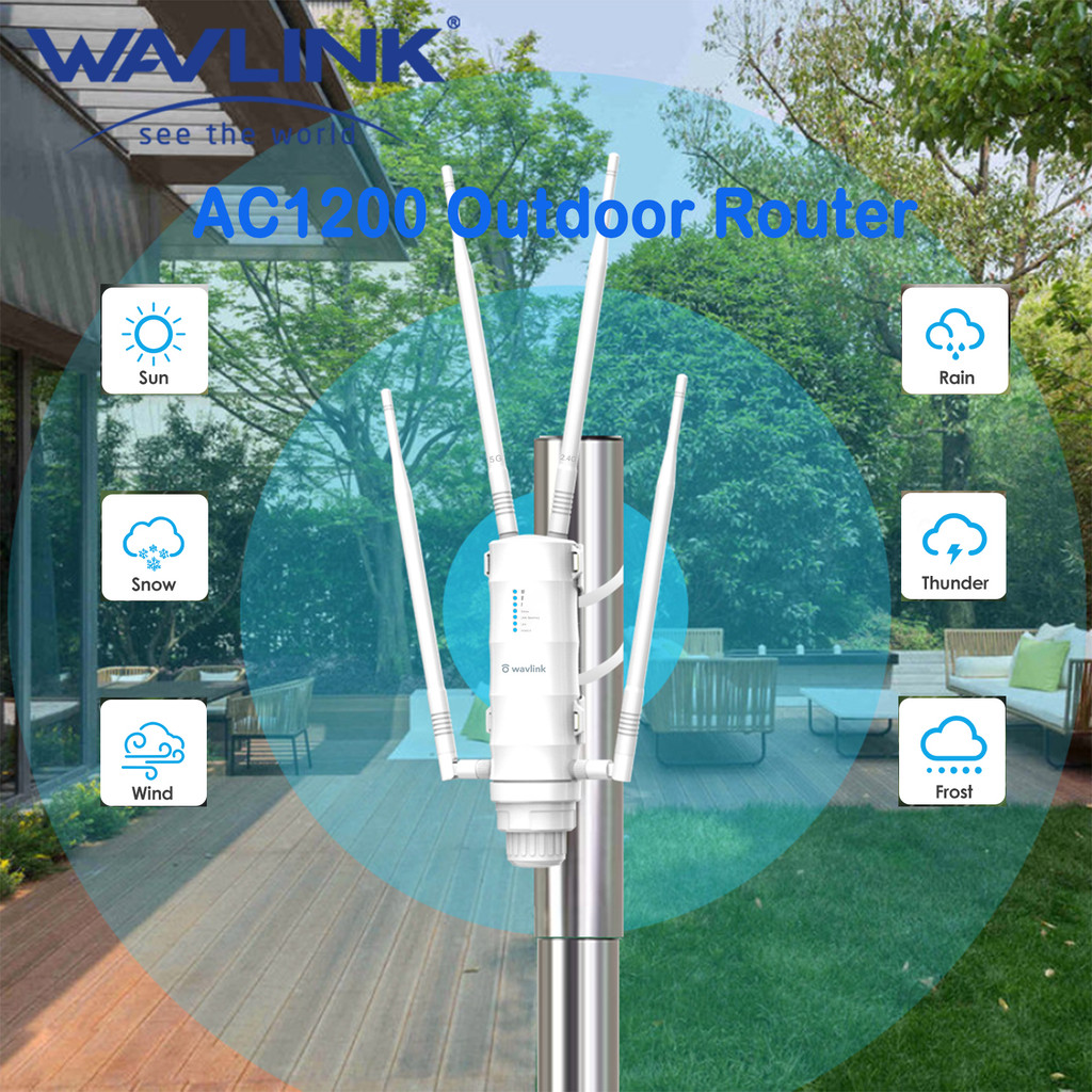 WAVLINK AC300/600/1200/AX1800 High Power Outdoor Router Dual Band Weatherproof Long Range Mesh Techn