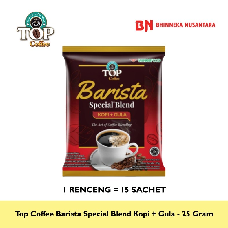 

Kopi Top Barista Special Blend 25 Gram - 1 Renceng / 15 Sachet