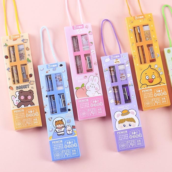 

GROSIR 30pcs set stationery paket alat tulis sekolah anak hadiah hamp - 30pcs campur