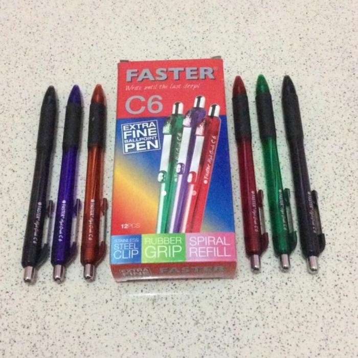 

(PAK) Pulpen Faster C6 Cetek - Hitam