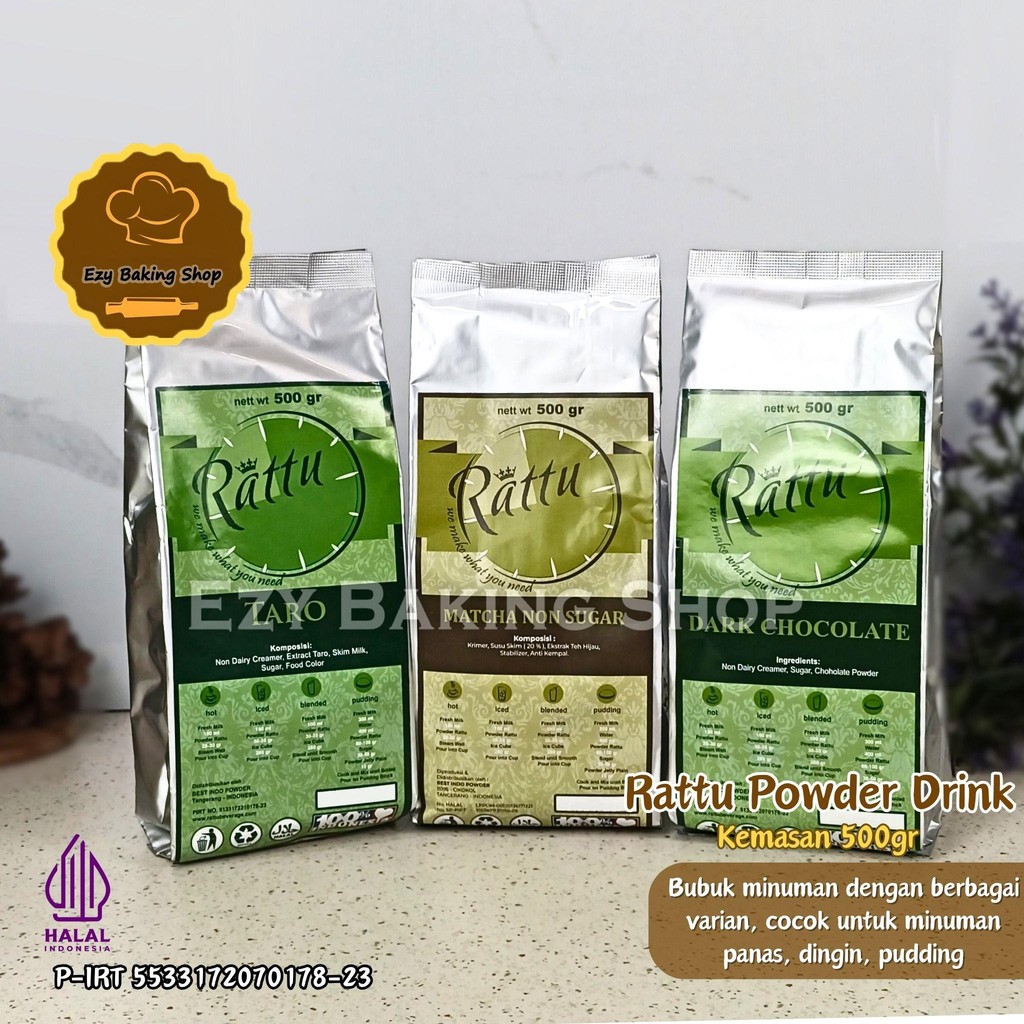 

Rattu Powder Drink 500gr - Bubuk Minuman Aneka Rasa Premium