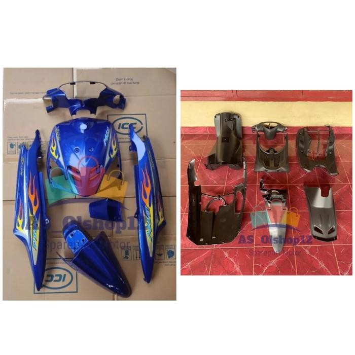 FULL BODY HALUS KASAR MIO SPORTY BIRU PLUS STRIPING