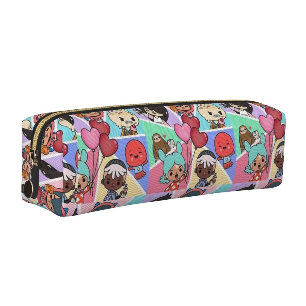

Toca Boca Pattern Pencil Case Lovely Toca Life World Pen Bags Student Large Storage Students School Gift Pencilcases