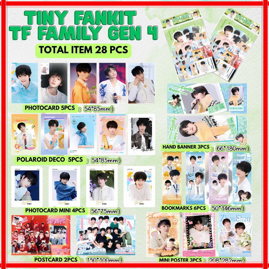 [TS CPOP] TINY ECO GREEN FANKIT SET  TF FAMILY GEN 4 MURAH BONUS BANYAK READY STOCK TERBATAS UNOFFIC
