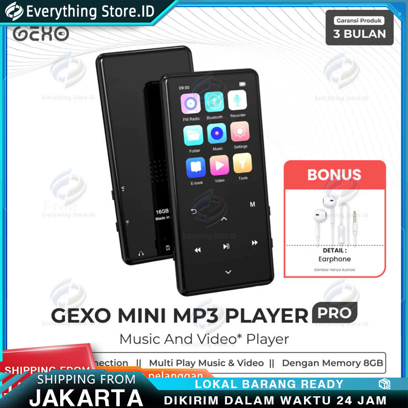 【COD】GEXO MP3 PRO Digital Audio Video Player 1.77 Inch Bluetooth 4.2 500mAh DAP MP4 Digital Audio Pl