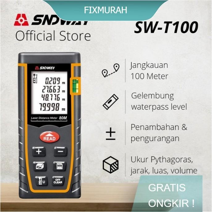SNDWAY Meteran Laser Digital Distance 100 Meter