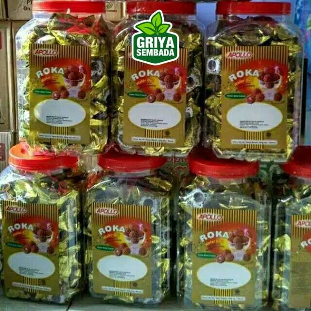 

Wafer Coklat Apollo Roka Kemasan Toples Isi 80 Pcs GRIYA SEMBADA