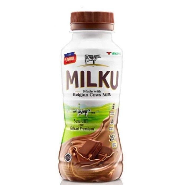 

Milku Susu Uht 200ml Isi 12 Botol Chocolate / Strawberry - Coklat