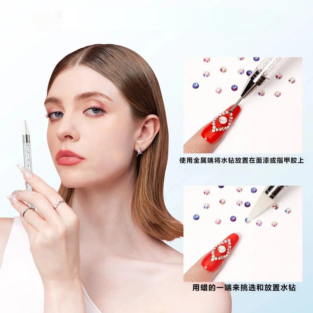 Glosse - Pen Swarovski - Pen untuk mengambil batu diamond - pen nail art