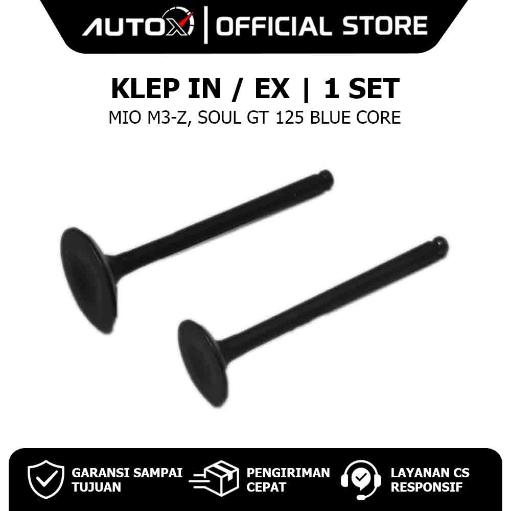 Klep In Ex Mio M3 Z & Soul GT 125 Blue Core Kelep Payung Valve Set Komplit Lengkap
