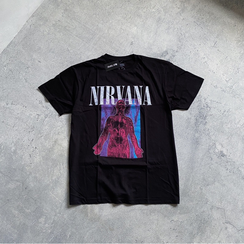 T-Shirt Nirvana - Sliver Bahan Cotton Combed 24s