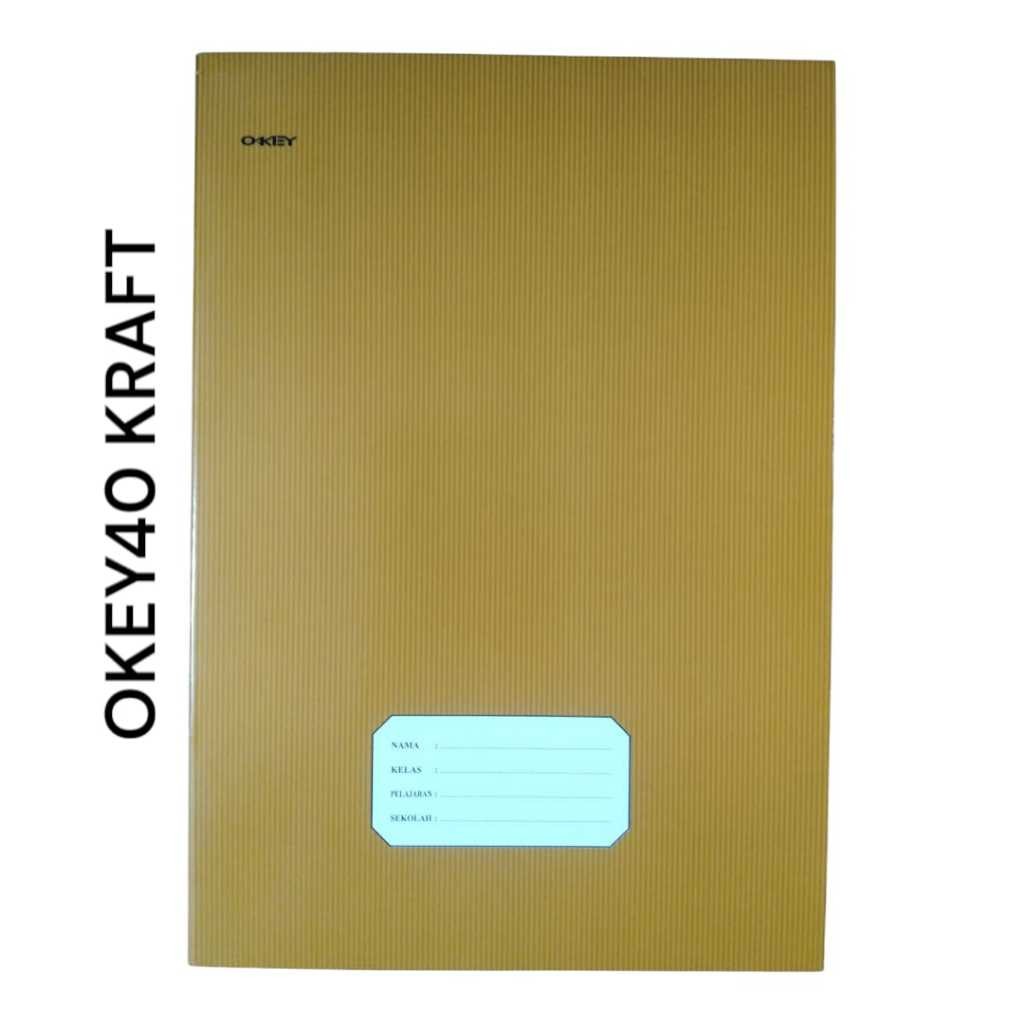 NAT - 1 Pack / 10 Pcs Buku Tulis BOXY OKEY KRAFT / Buku Campus Boxy Kiky Isi 40 Lembar
