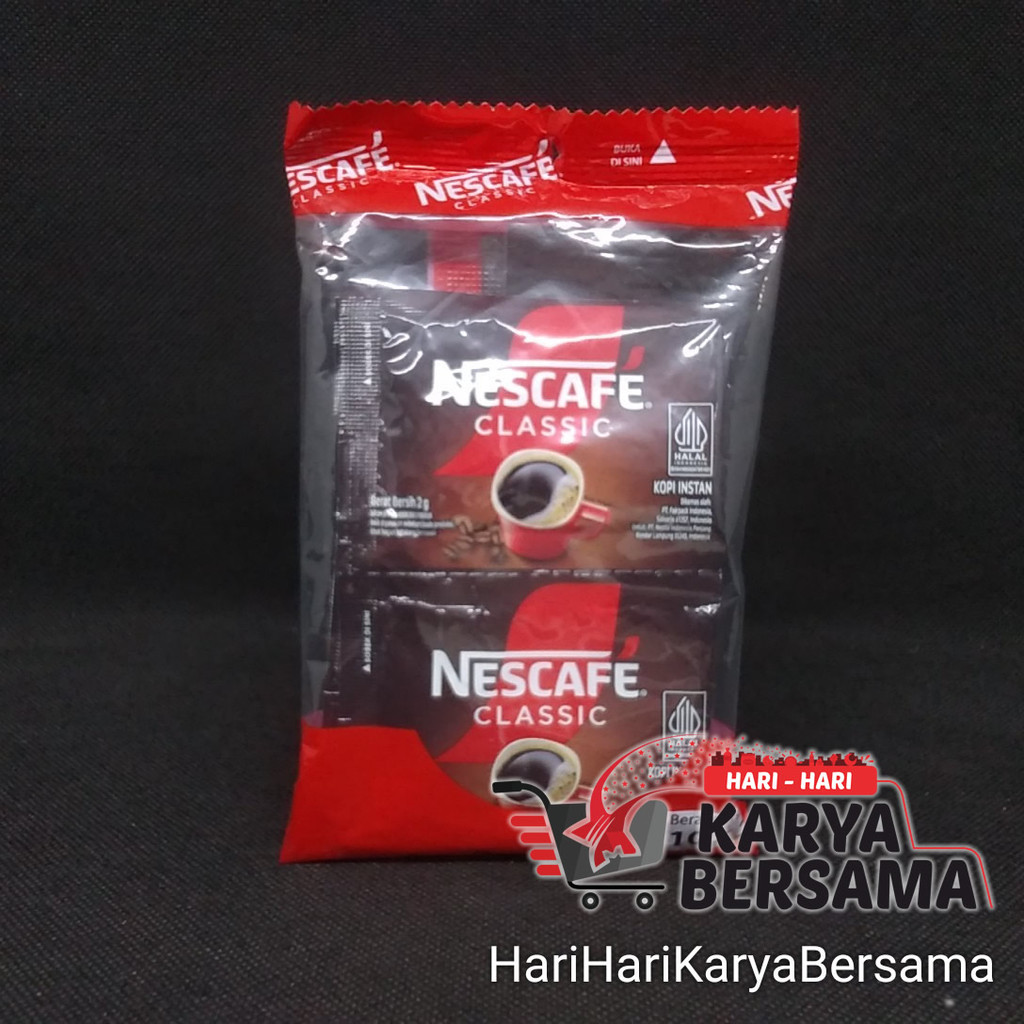 

BUBUK KOPI NESCAFE COFFE CLASSIC SACHET 10'S X 2GR