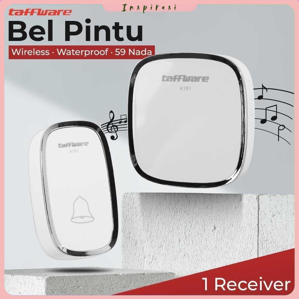 Taffware Bel Pintu Rumah Wireless Doorbells Waterproof 59 Nada - A101