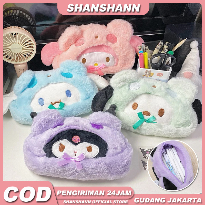 

Ready Kotak Pensil Karakter SA^NRIO Cinna-moroll/Mel-ody/Kur-omi/Po-cha Tempat Pensil Skincare/Kosmetik Stationery Bag Lucu Bahan Halus Premium