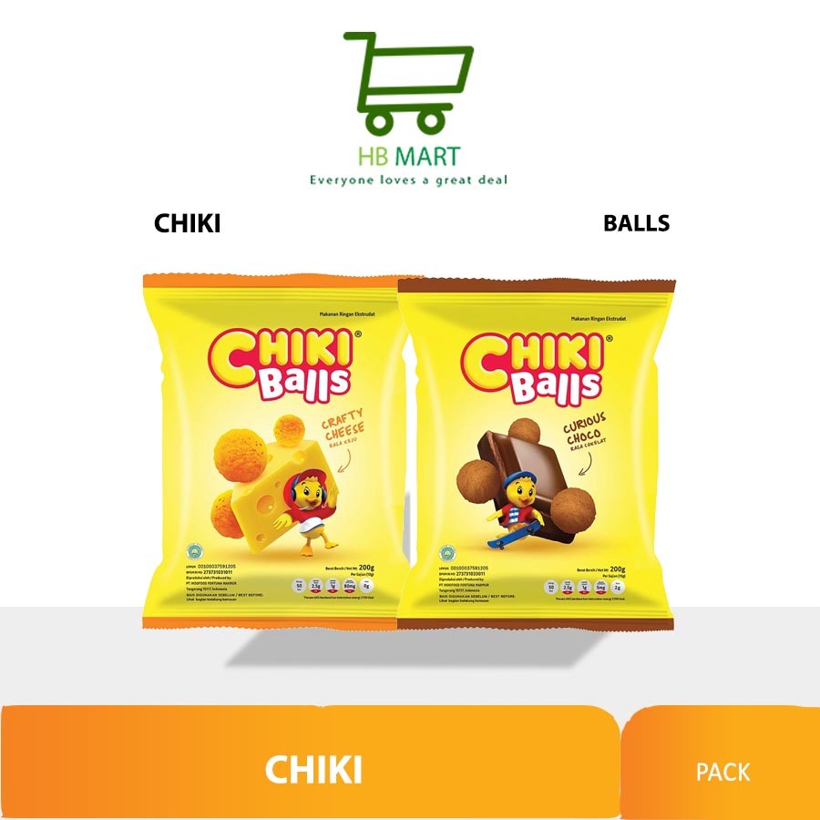 

MAKANAN RINGAN SNACK CHIKI BALLS CRAFTY CHEESE / COKLAT 200GR