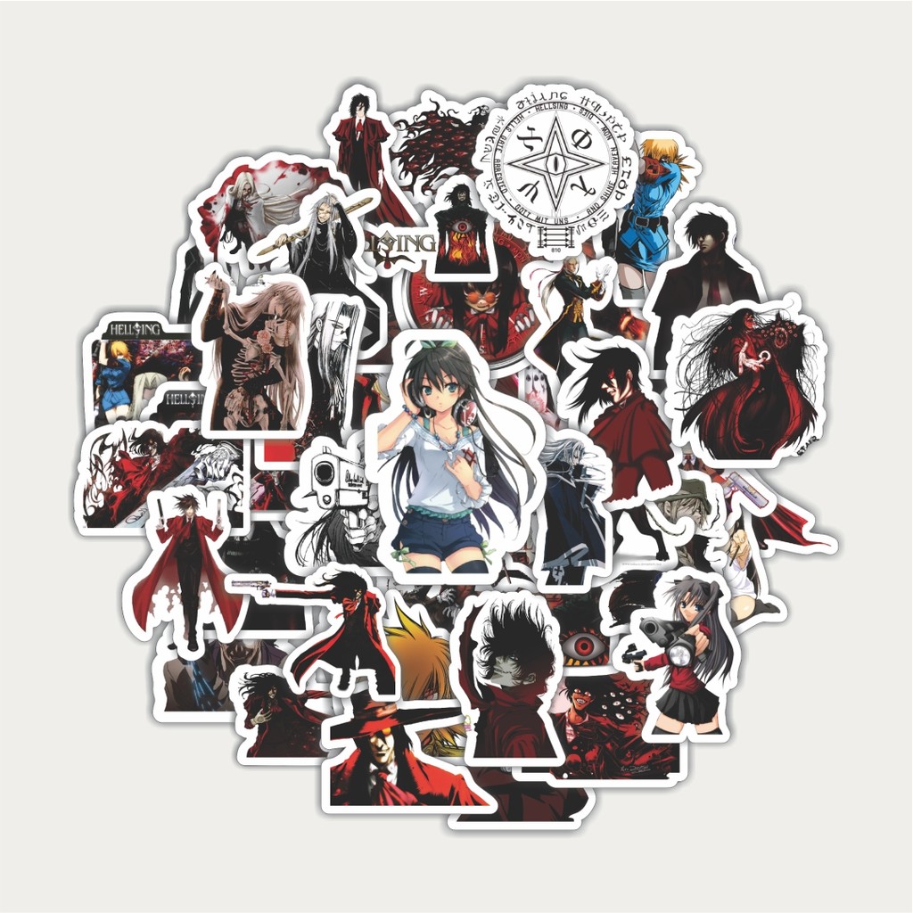 

Sticker Pack Stiker Anime Series Hellsing Karakter Mix | Sticker TUMBLR | Stiker LAPTOP KOPER HELM