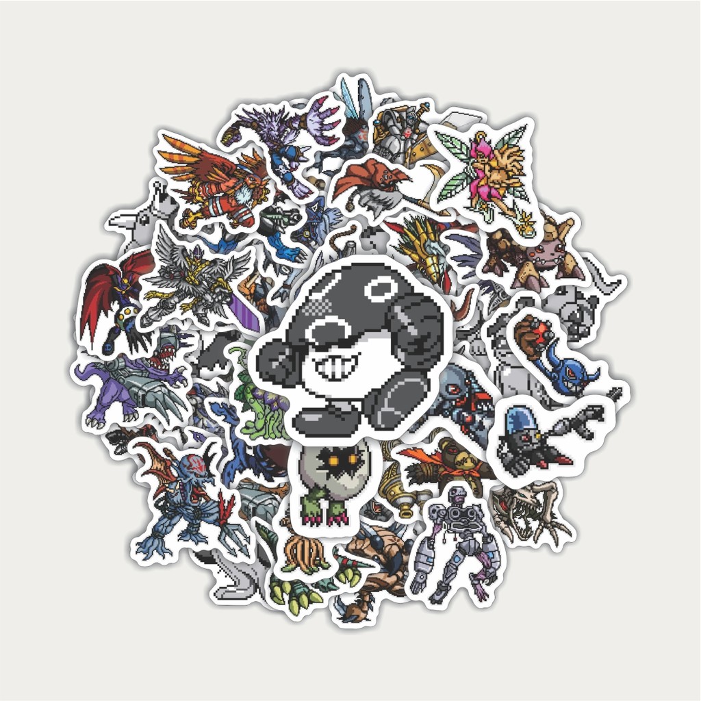 

Sticker Pack Stiker Pixel Digimon V72 | Sticker TUMBLR | Stiker LAPTOP KOPER HELM