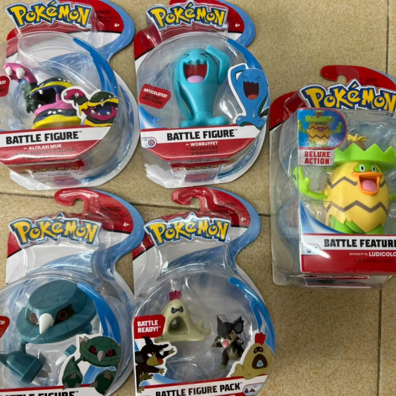 Bandai Pokemon WCT Action Figures Muk Wobbuffet Metagross Ludicolo Sandygast Litten Collectible Desk